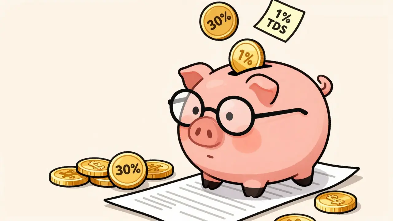 Piggy bank being filled with heavy tax coins and fees