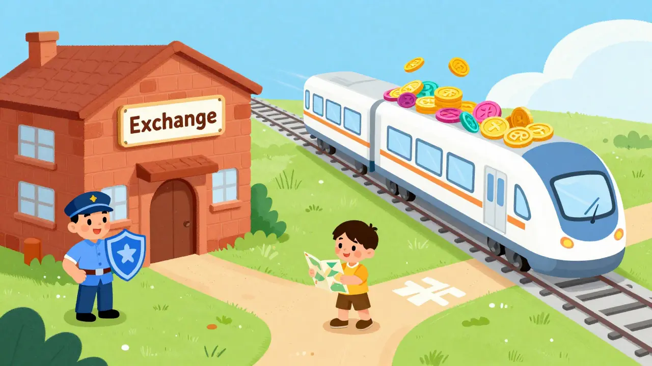 Illustration comparing centralized exchanges and swap aggregators