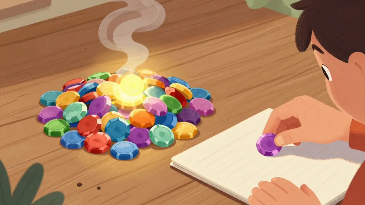 Cute illustration showing PAINT tokens burning away as they are used for drawing, increasing scarcity.
